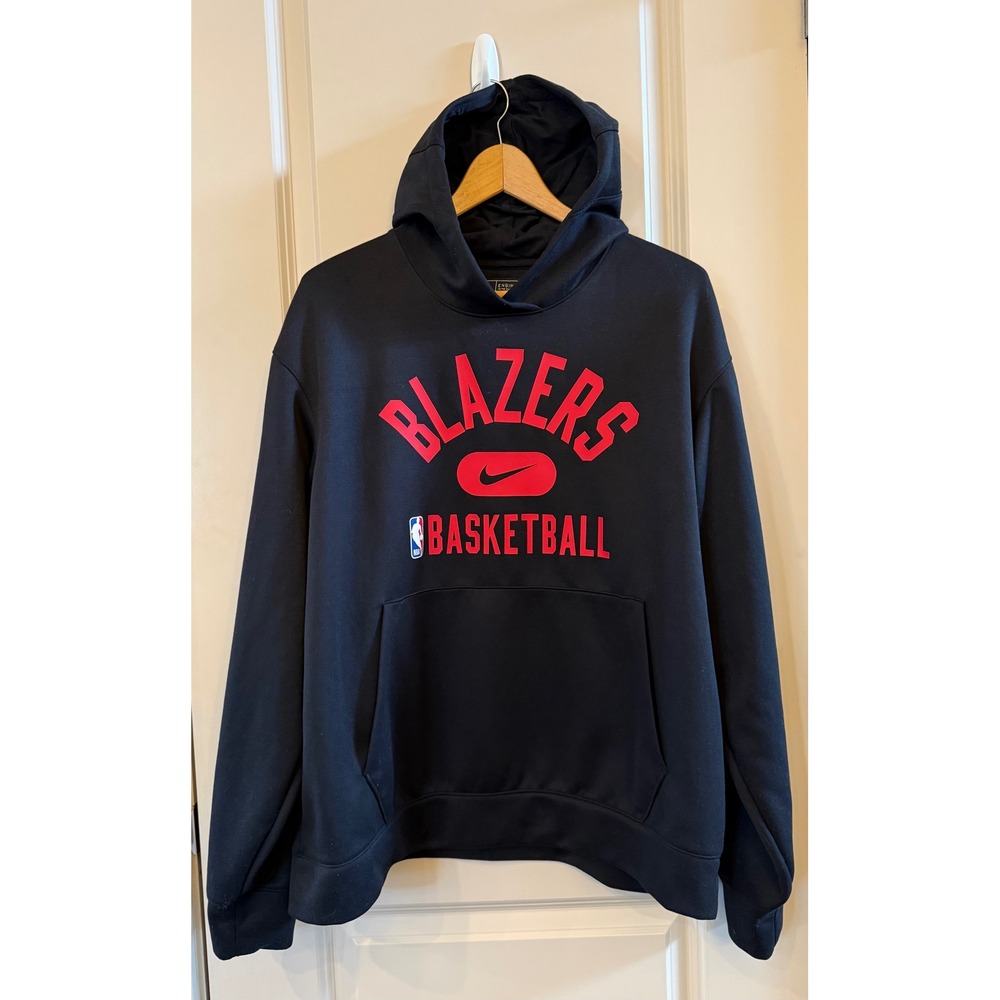 Nike NWOT Mens Portland Trail Blazers NBA Basketball Dri-FIT Hoodie Black Size L